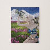 Fairy Elf und Baby Dragons Niedliche Landschaft Puzzle (Vertikal)