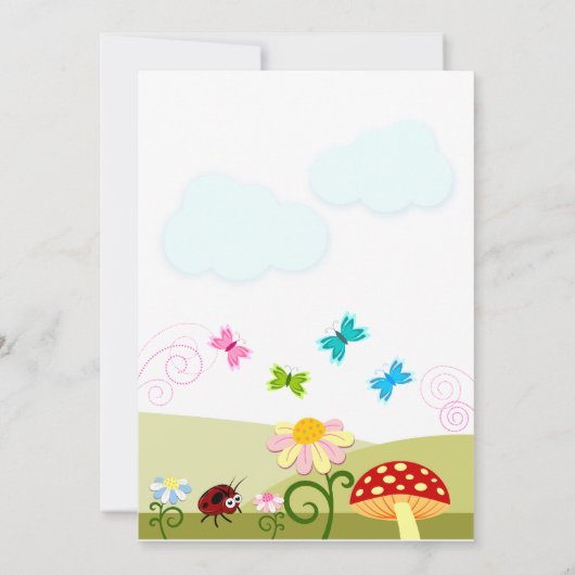 Fairy Enchanted Birthday Party Einladung (Rückseite)