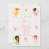Fairy Enchanted Fairies Baby Shower Dankeskarte (Vorderseite)
