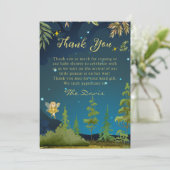 Fairy Enchanted Forest Baby Dusche Vielen Dank Dankeskarte (Stehend Vorderseite)