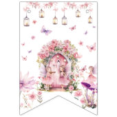 Fairy Enchanted Forest Birthday Party Wimpelkette (Erste Fahne)