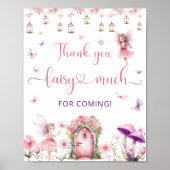 Fairy Enchanted Forest Birthday Vielen Dank Poster (Vorne)
