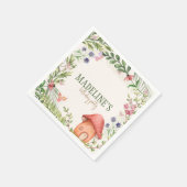 Fairy Enchanted Forest Mushroom Greenery Bloral Serviette (Ecke)