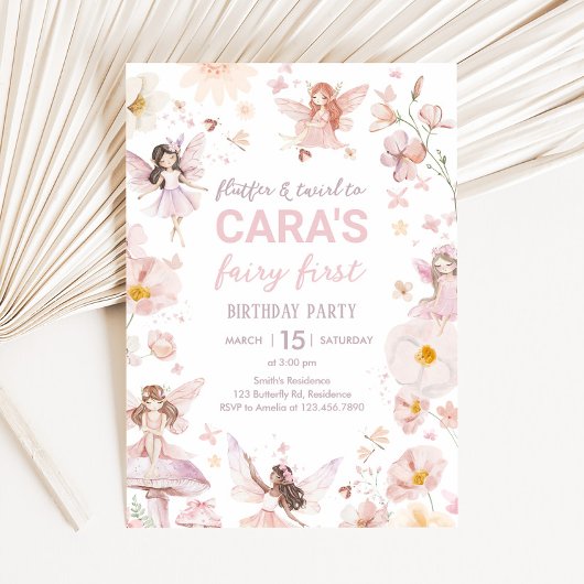 Fairy Enchanted Garden Geburtstagsparty Einladung