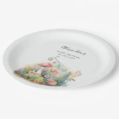 Fairy Enchanted Garden Mushroom Baby Girl Shower Pappteller (Schrägansicht)