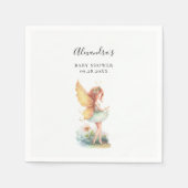 Fairy Enchanted Garden Mushroom Baby Girl Shower Serviette (Vorderseite)