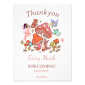 Fairy Enchanted Mashroom 1. Geburtstag Vielen Dank Fotodruck (Vorne)