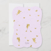 Fairy Enchanted Party, Garden Blume Mädchen Geburt Einladung (Rückseite)