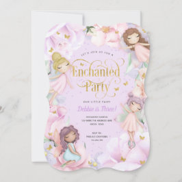 Fairy Enchanted Party, Garden Blume Mädchen Geburt Einladung
