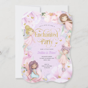 Fairy Enchanted Party, Garden Blume Mädchen Geburt Einladung