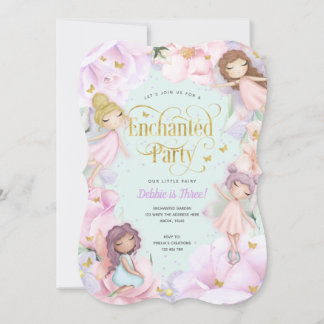 Fairy Enchanted Party, Garden Blume Mädchen Geburt Einladung