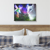Fairy Encounters Cat Leinwanddruck (Insitu (Schlafzimmer))