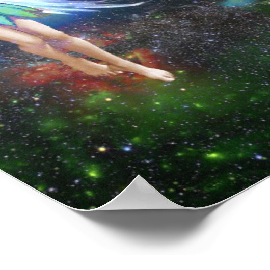 Fairy Encounters Cat Poster (Ecke)