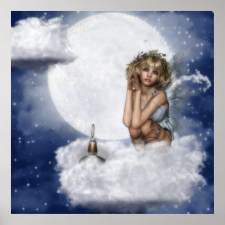 Fairy Erholung auf einer Wolke Poster