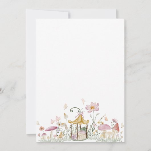 Fairy erste whimsical Birthday Einladung (Rückseite)