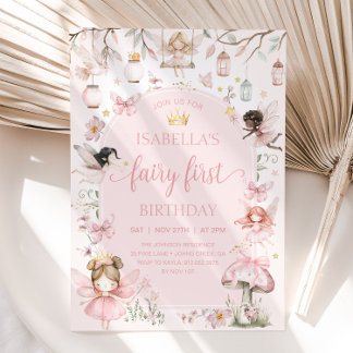 FAIRY ERSTER BIRTHDAY Fairy Garden Geburtstagspart Einladung