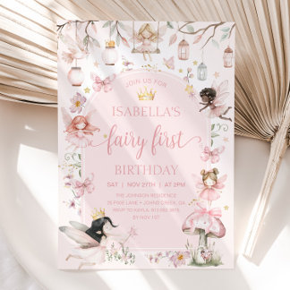 FAIRY ERSTER BIRTHDAY Fairy Garden Geburtstagspart Einladung
