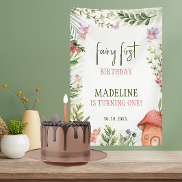 Fairy erster Geburtstag Hintergrund verzauberter W Banner
