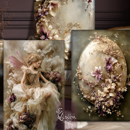 Fairy Ethereal Fantasy Butterfly Botanical Geschenkpapier Set