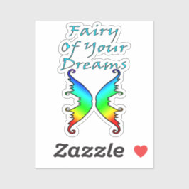 Fairy Eure Träume Regenbogen Aufkleber