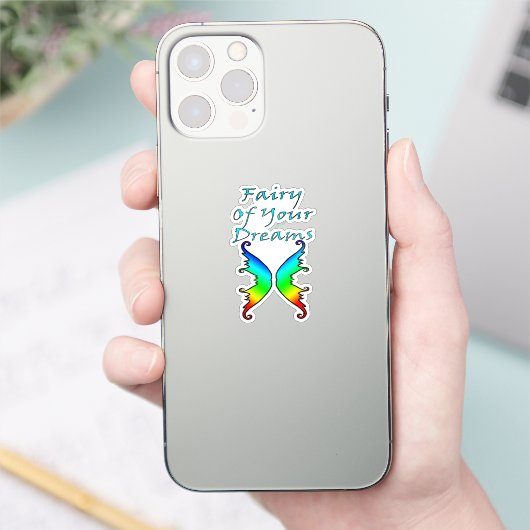 Fairy Eure Träume Regenbogen Aufkleber (Telefon)