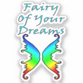 Fairy Eure Träume Regenbogen Aufkleber (Vorderseite)