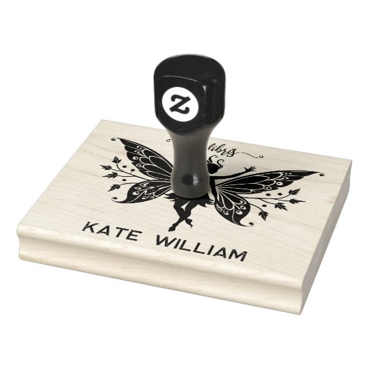 Fairy ex libris Briefmarke Gummistempel (Stempel)