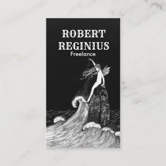 Fairy Fairyland Vintag Art 7hej Visitenkarte (Vorderseite)