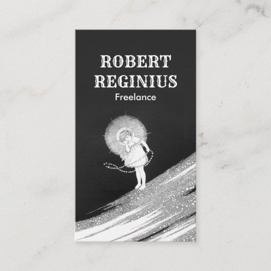 Fairy Fairyland Vintag Art Visitenkarte (Vorderseite)