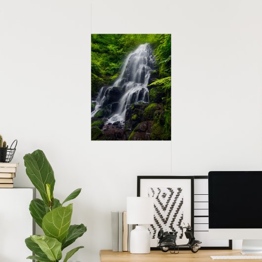 Fairy Falls | Colombia River Gorge Oregon. Poster (Heimbüro)