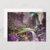 Fairy Fantasy Castle Landschaft Postkarte (Vorne/Hinten)