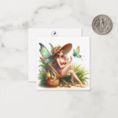 Fairy Fantasy Note Card Mitteilungskarte (Vorderseite/Rückseite Beispiel)