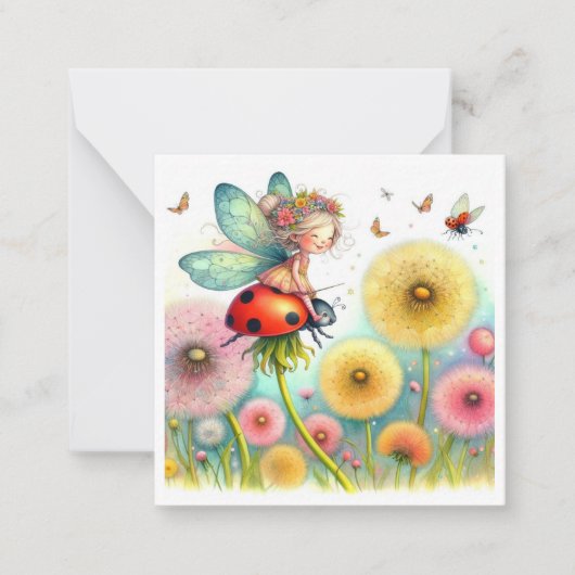 Fairy Fantasy Note Card Mitteilungskarte (Vorderseite)