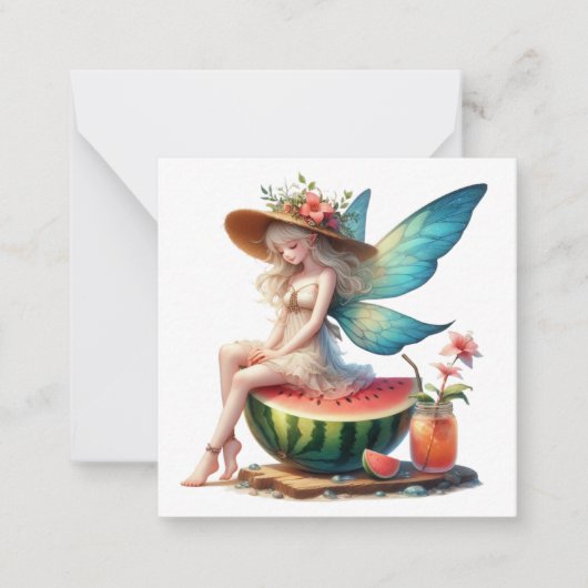 Fairy Fantasy Note Card Mitteilungskarte (Vorderseite)