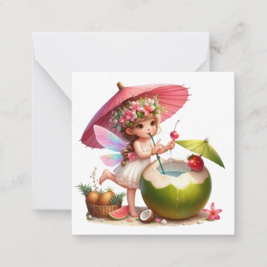 Fairy Fantasy Note Card Mitteilungskarte (Vorderseite)