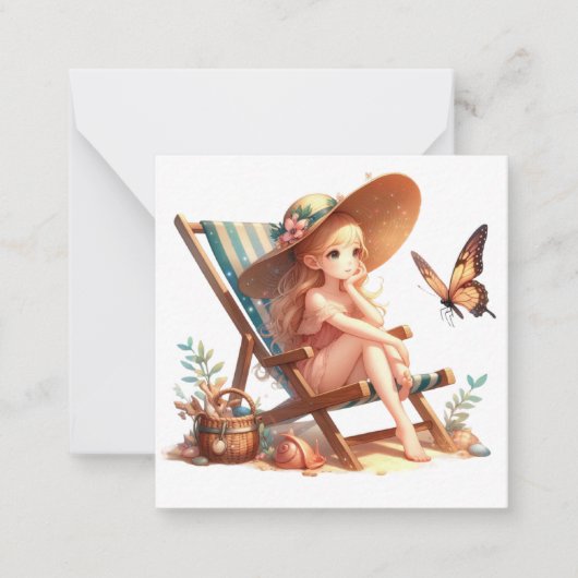 Fairy Fantasy Note Card Mitteilungskarte (Vorderseite)