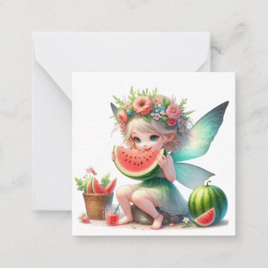 Fairy Fantasy Note Card Mitteilungskarte (Vorderseite)