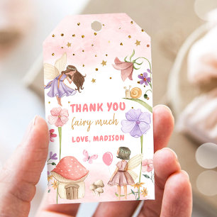 Fairy Favor Tags Verzauberter Wald Mädchen Geburts Geschenkanhänger