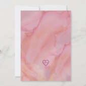 Fairy Fifth, Pink Purple 5th Birthday Einladung (Rückseite)