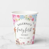 Fairy First Birthday 1. Geburtstag Papier Napkin Pappbecher (Rückseite)