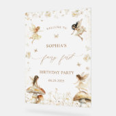 Fairy First Birthday Boho Begrüßung Akryllisches Z Acrylschild (Winkel)