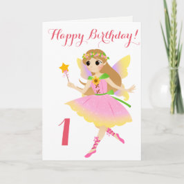Fairy First Birthday Card Karte