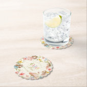 Fairy First Birthday Colorful Bright Wildflower Untersetzer (Vor Ort)