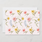 Fairy First Birthday Colorful Enchanted Photo Einladung (Rückseite)