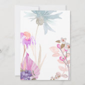 Fairy First Birthday Einladung (Rückseite)