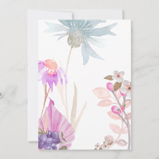 Fairy First Birthday Einladung (Rückseite)