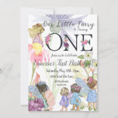 Fairy First Birthday Einladung (Vorderseite)