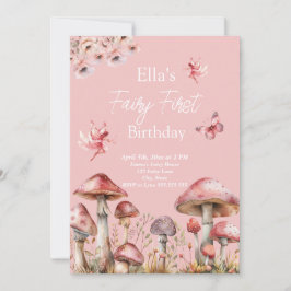 Fairy First Birthday Einladung