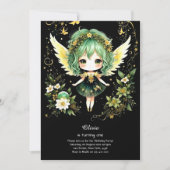 Fairy First Birthday Einladung (Vorderseite)