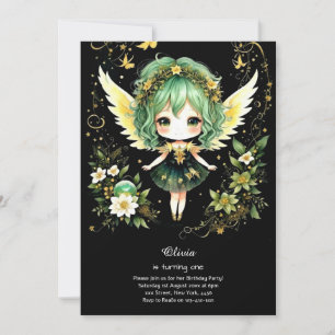 Fairy First Birthday Einladung